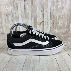 Vans Old Skool Black White Suede‎ Canvas Casual Skate Shoes Women's Size 7